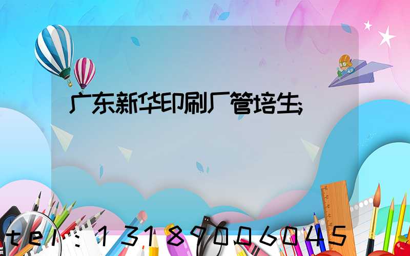 广东新华印刷厂管培生