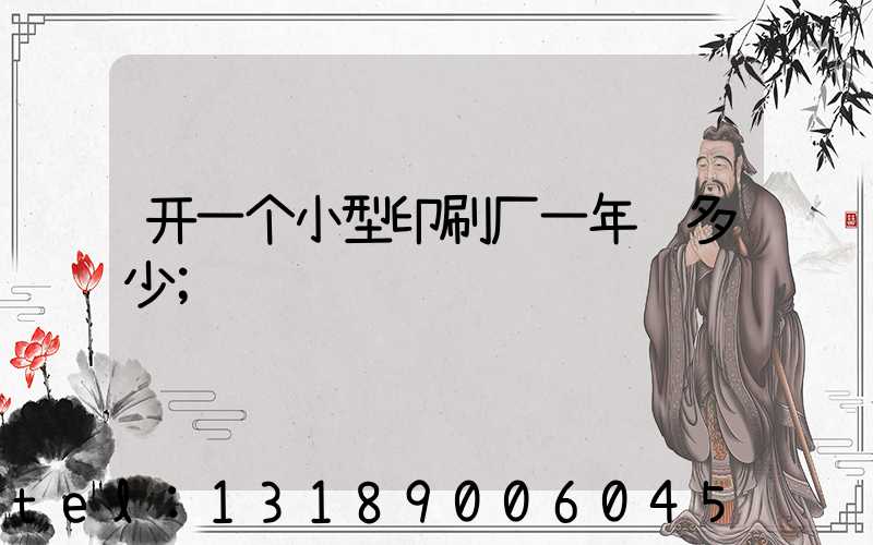 开一个小型印刷厂一年赚多少