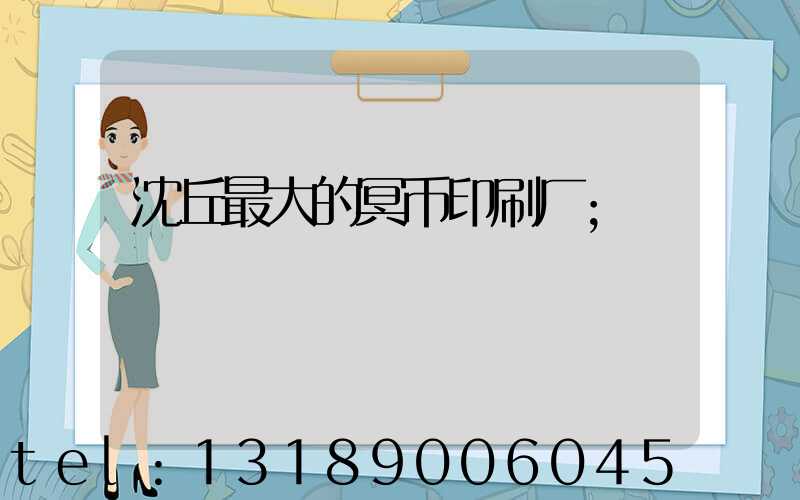 沈丘最大的冥币印刷厂
